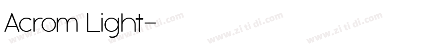 Acrom Light字体转换